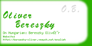 oliver bereszky business card